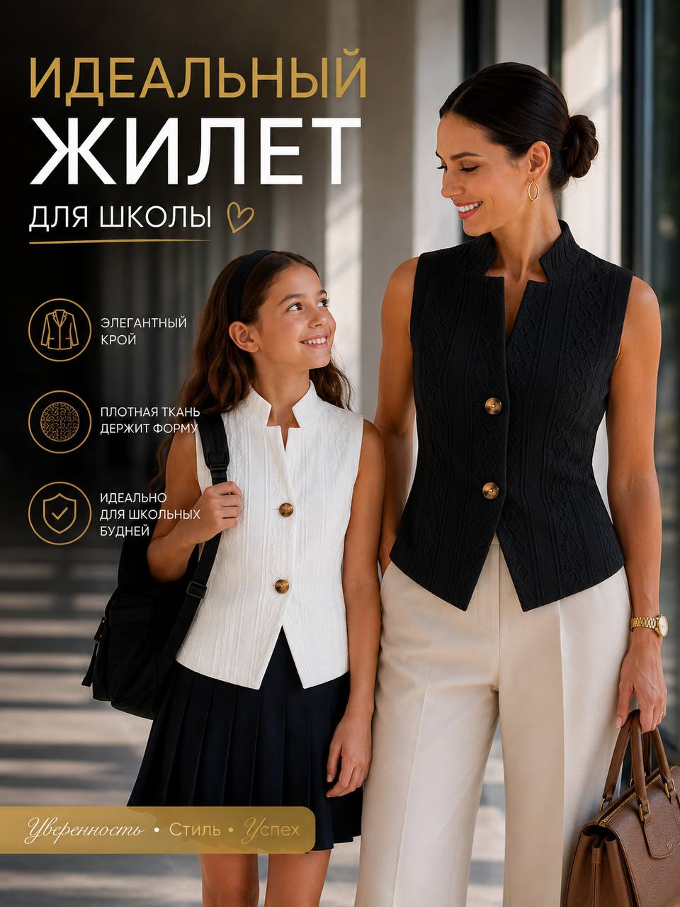 Жилетка костюмная нарядная трикотажная копия